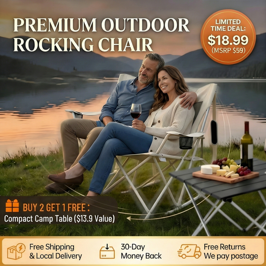 Sitology™  Foldable Spring-Action Outdoor Rocking Chair