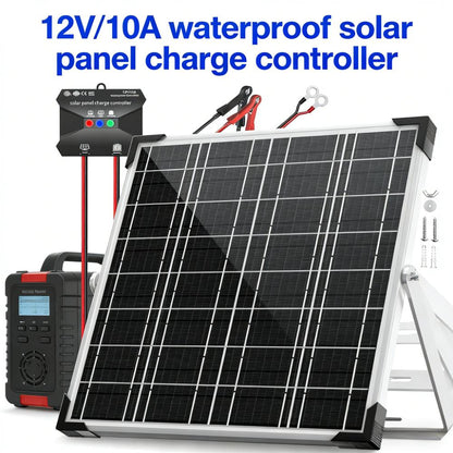 12V Solar Panel Charger Kit with MPPT Controller (All-Weather Battery Charging Solution)