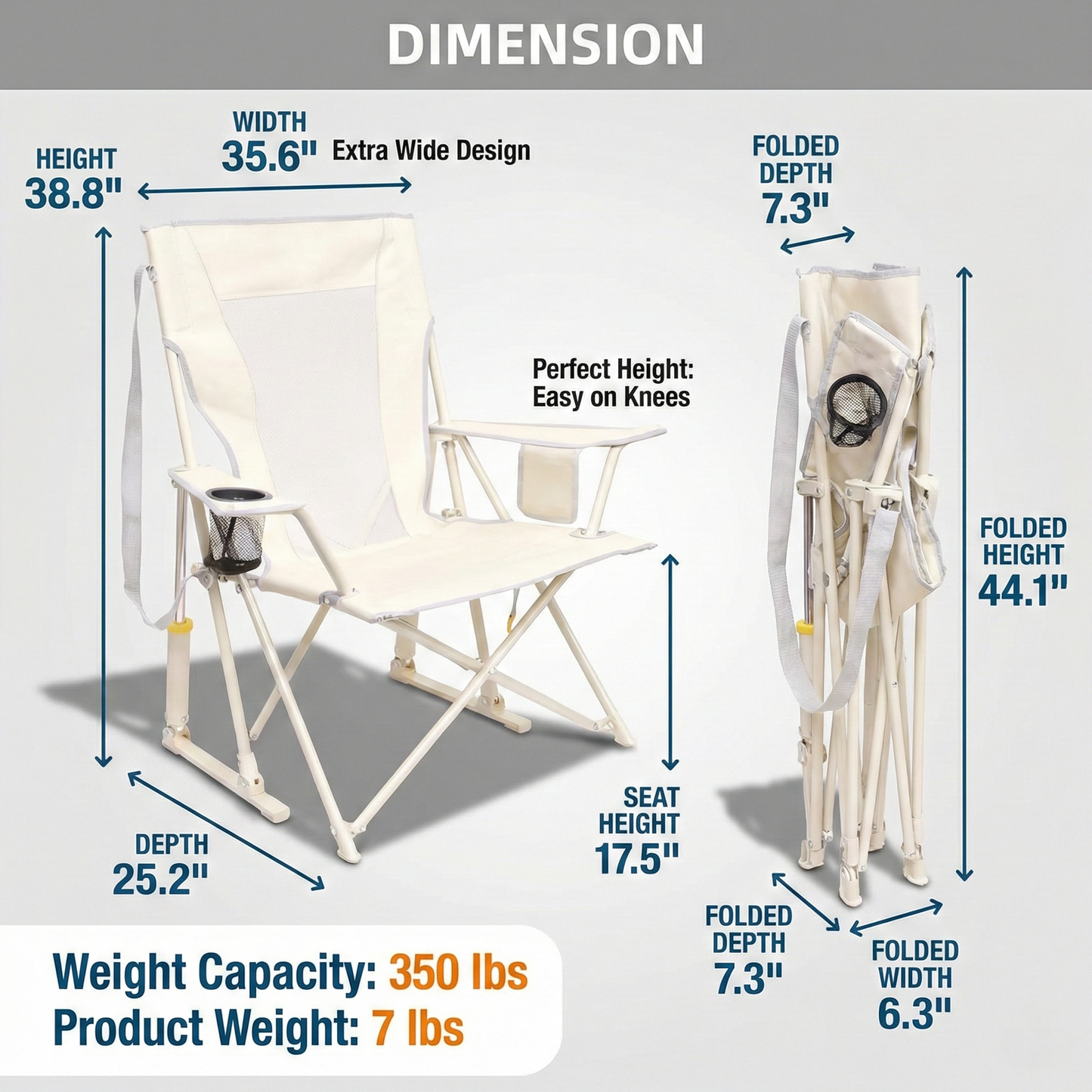 Sitology™  Foldable Spring-Action Outdoor Rocking Chair
