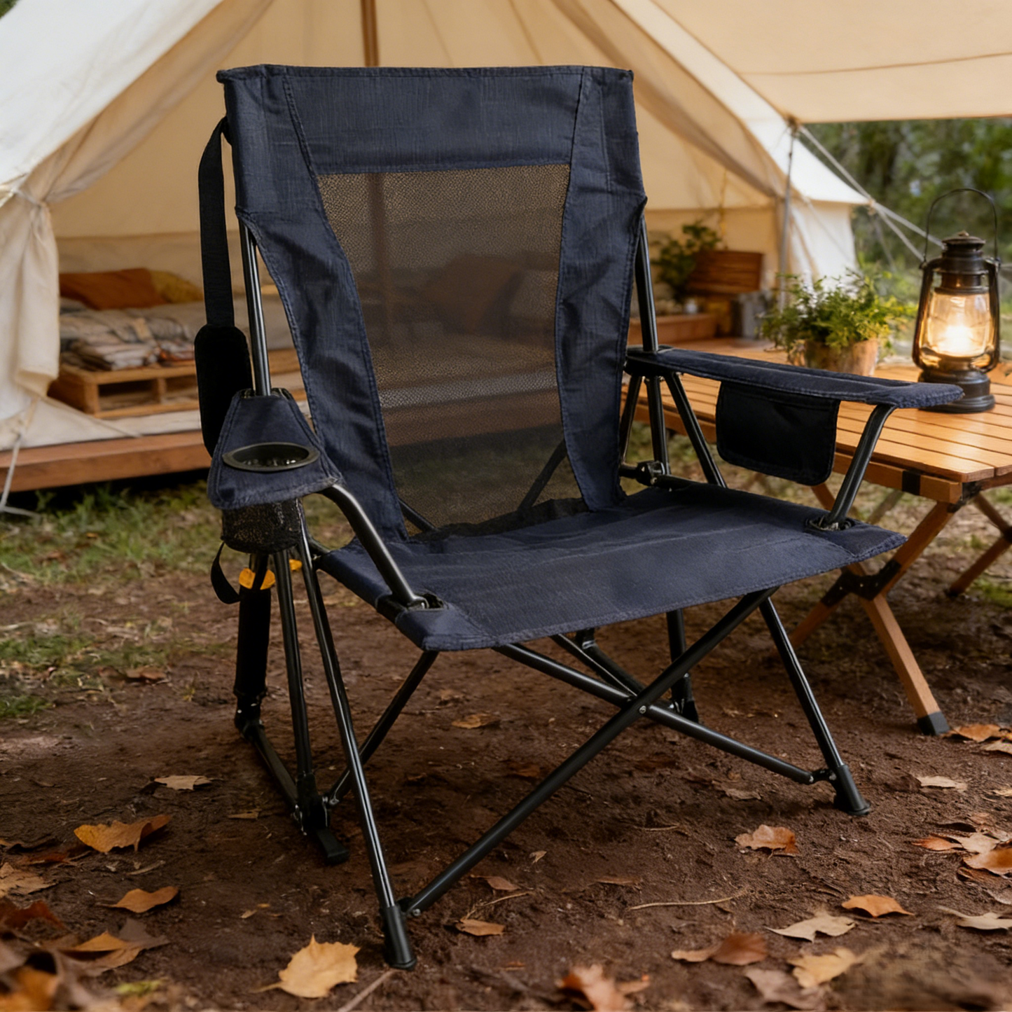 Sitology™  Foldable Spring-Action Outdoor Rocking Chair