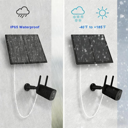 5W Solar Panel Charger for Security Cameras (Adjustable Outdoor Power Solution)